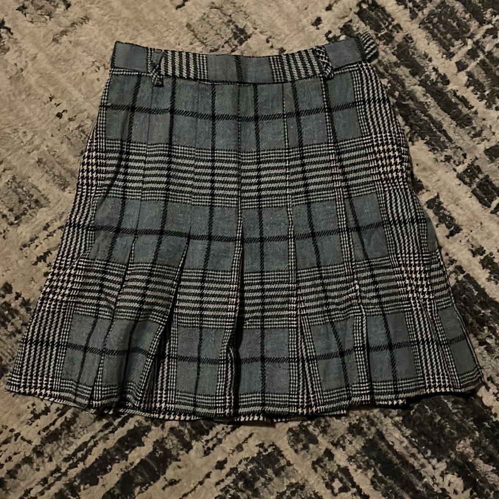 Vintage Junior House Plaid Wool Skirt